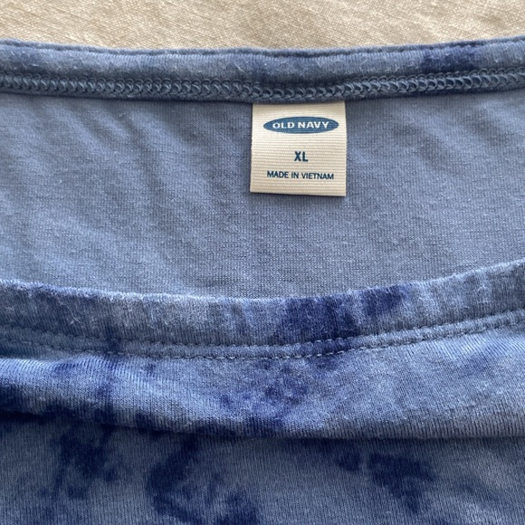 Old navy | women’s XL blue tie dye | cool material sleeping tee - Picture 2 of 2